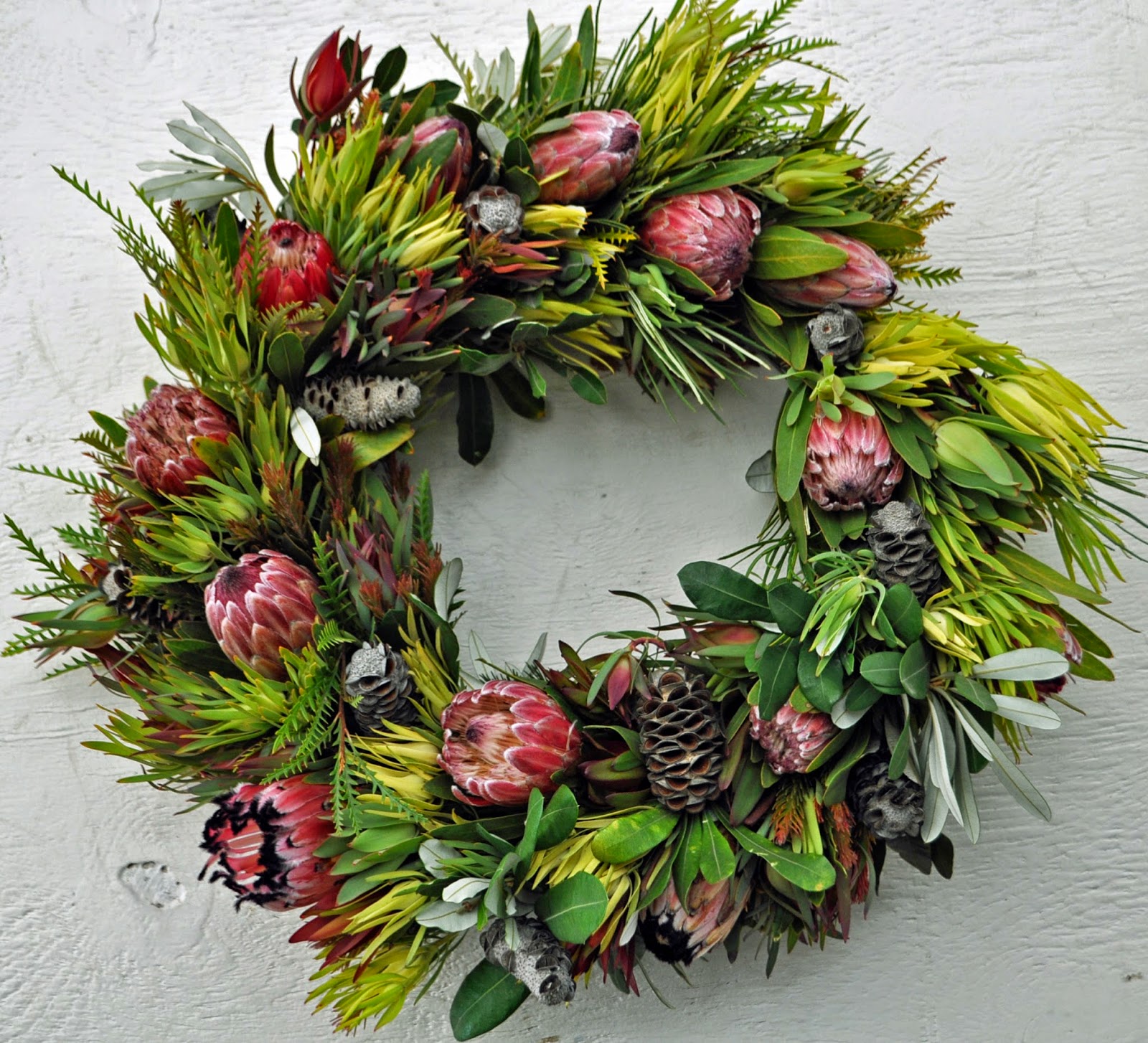 A Passion for Flowers Creating a Festive Protea Wreath