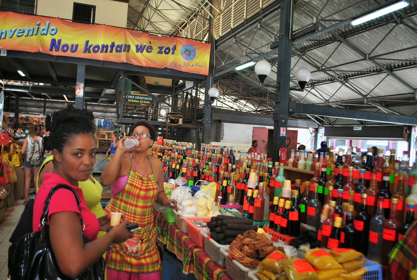 Browsing Fortde France's Covered Market