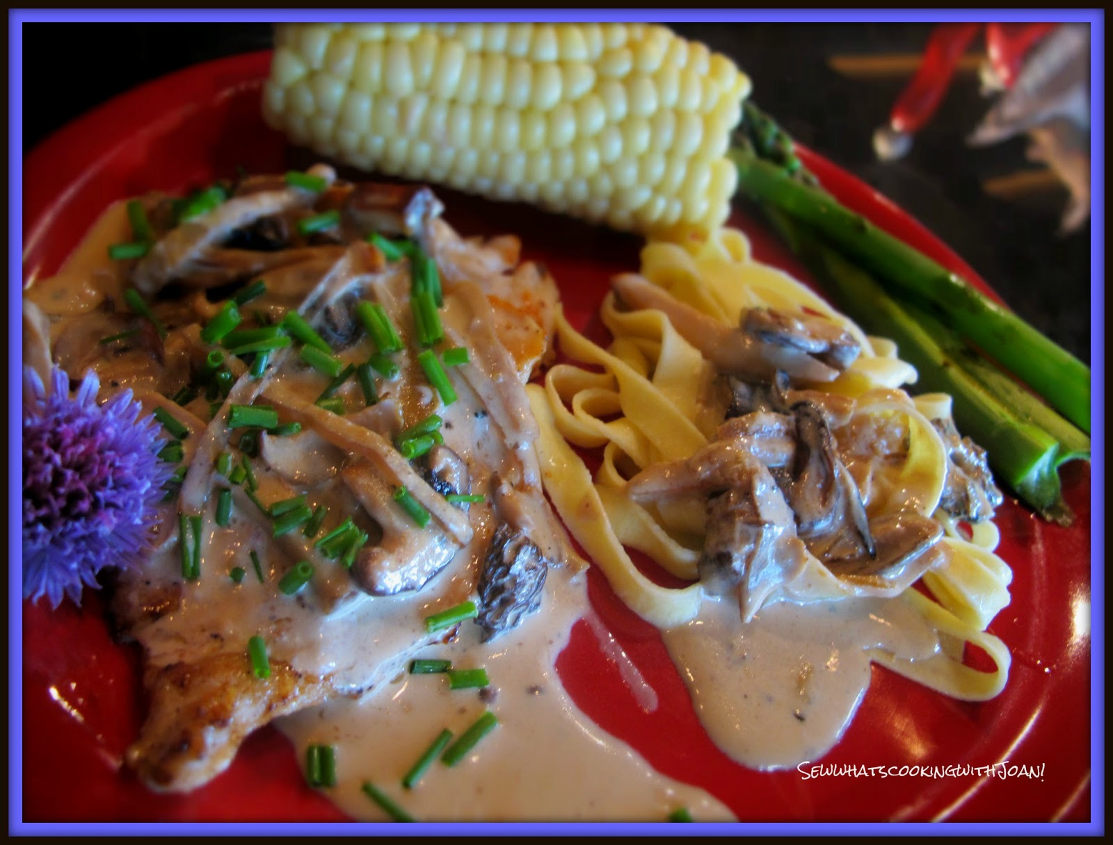 Sew what's cooking with Joan! Veal Scallops with Mushroom Brandy Cream