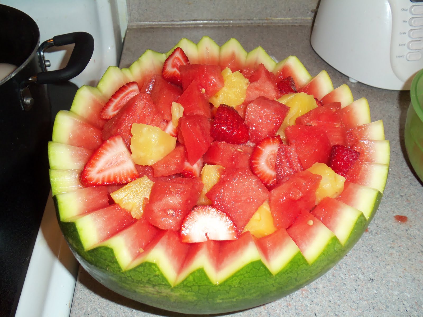Chuckles Grill watermelon fruit bowl
