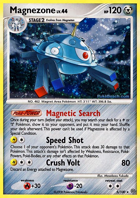 PrimetimePokemon's Blog: Pokemon Card of the Day: Metal Type Magnezone  (Stormfront)