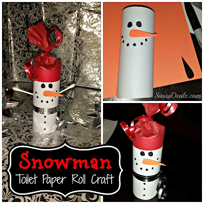 snowman toilet paper roll craft