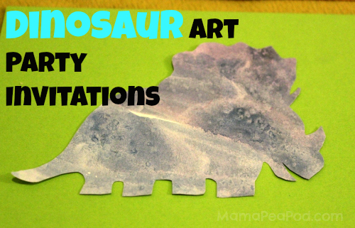 Dinosaur party invitations