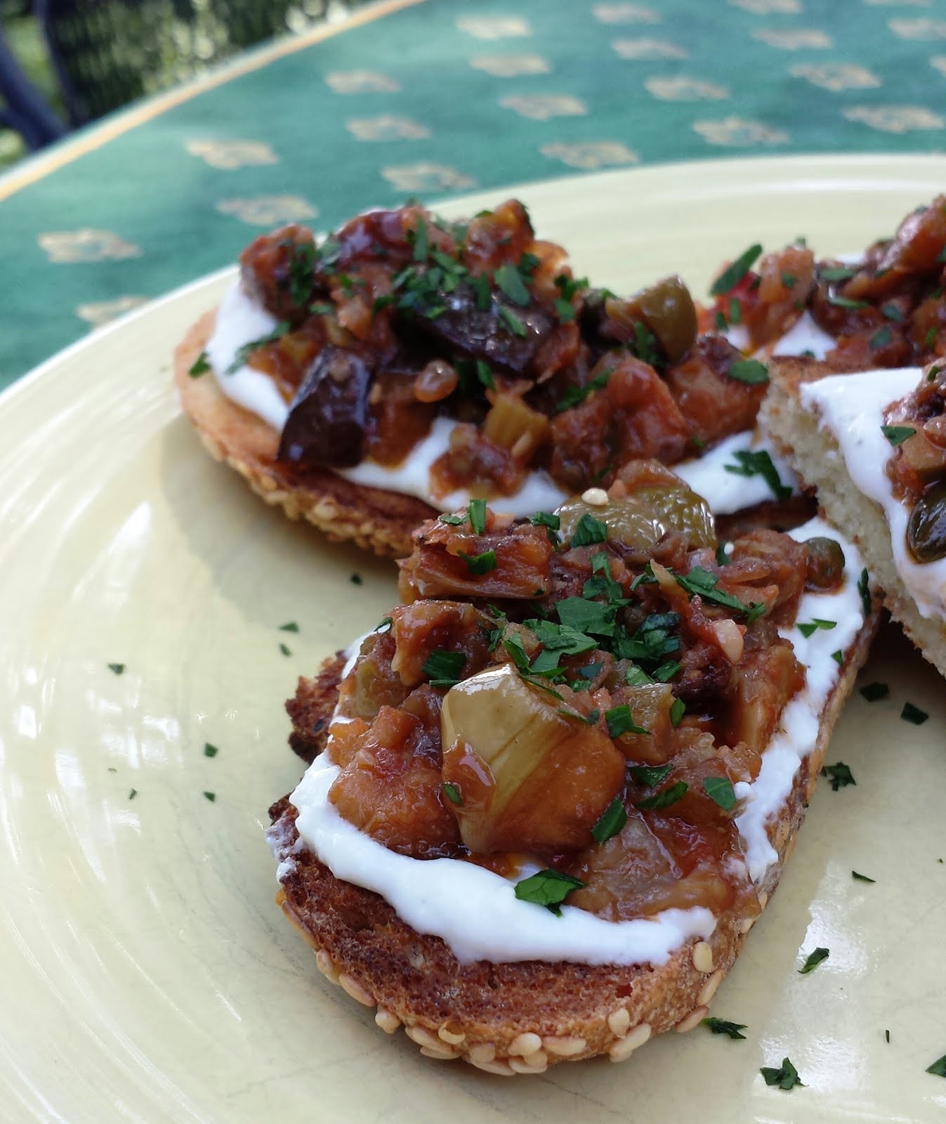 For Love of the Table Eggplant Caponata