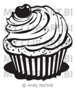 Cupcake Outline Clip Art