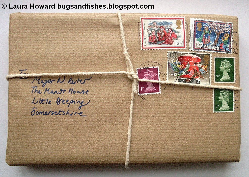 Bugs and Fishes by Lupin Gift Wrap Ideas 4 Vintage Stamps
