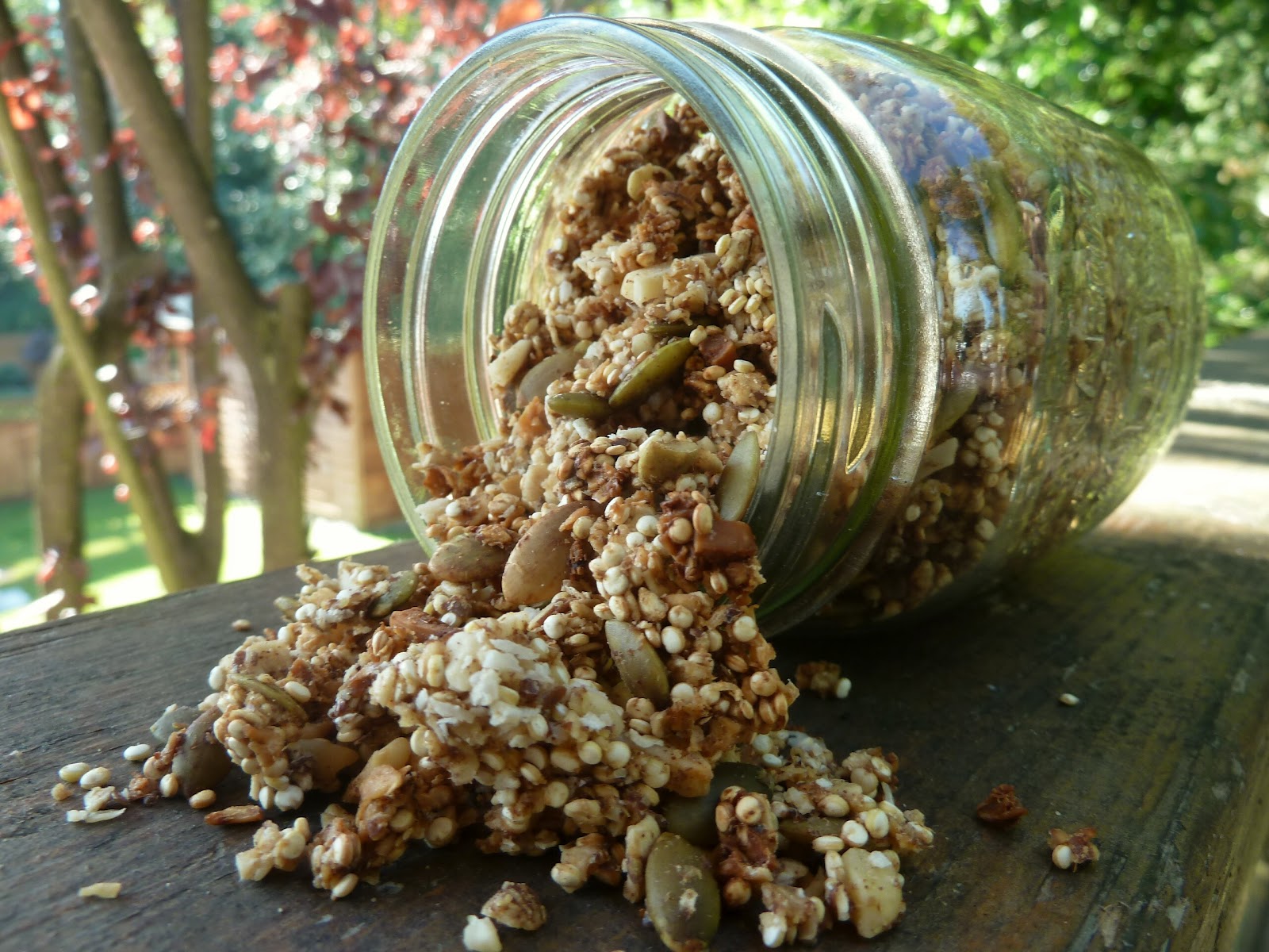 mom starting from scratch Quinoa Applesauce Granola....aka "Mommy's