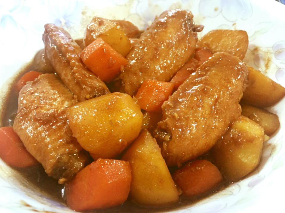 Braised Chu Hou Chicken Wings by Michelle Heng