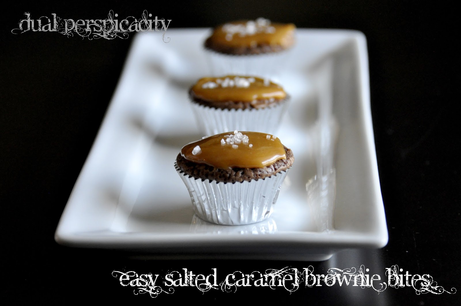 Dual Perspicacity Easy Salted Caramel Brownie Bites