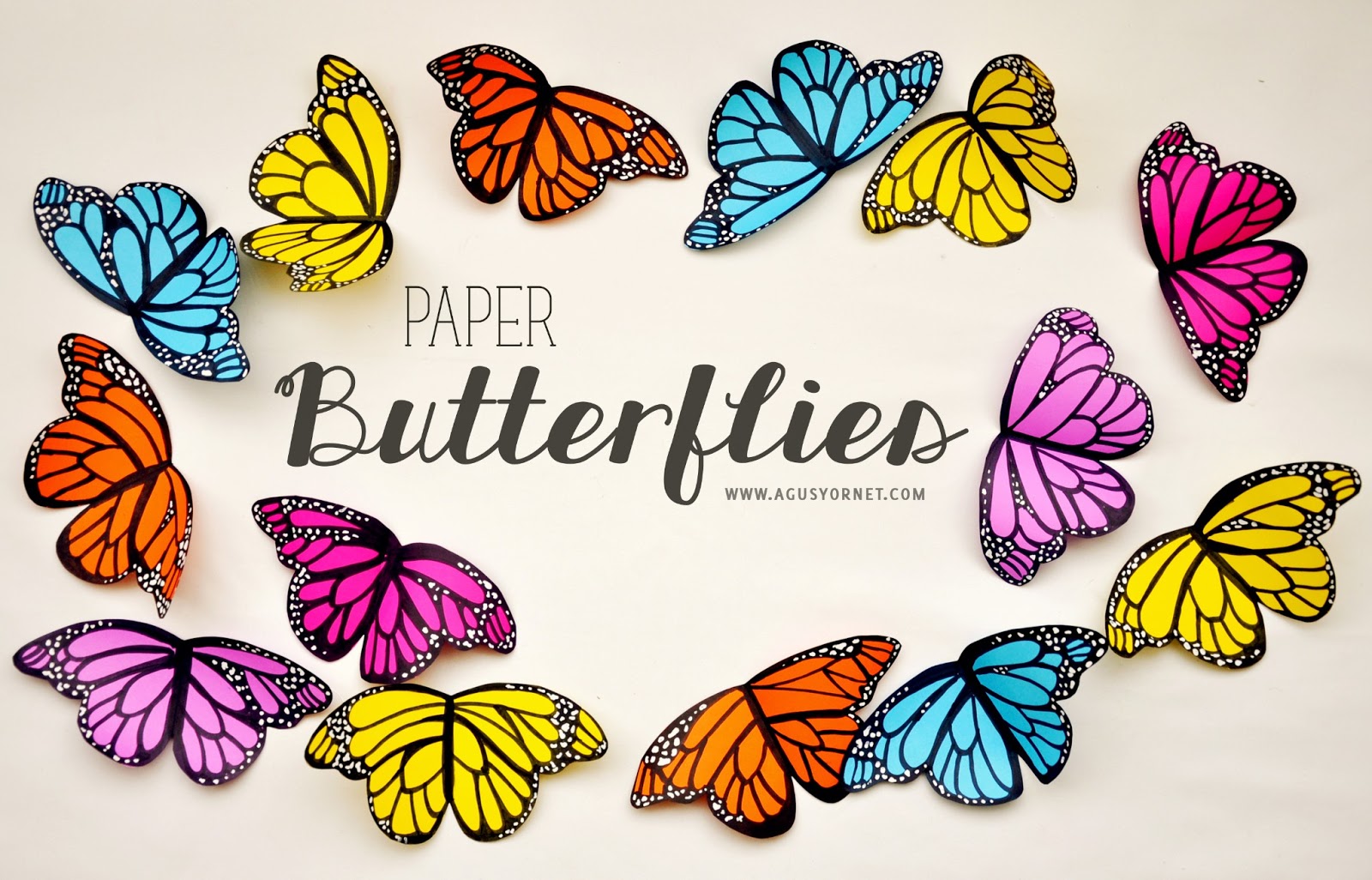 DIY Paper Butterflies Agus Blog