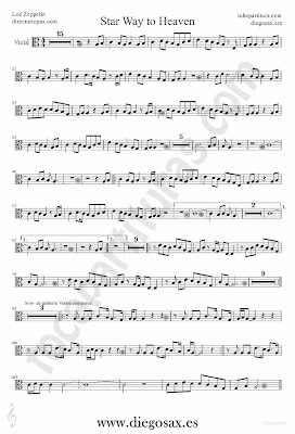 Tubescore Stairway to Heaven by Led Zeppelin sheet music for Viola