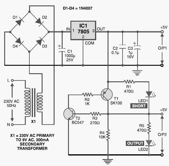 Power Supply Short Circuit Protection | Elec Eng World 12 vehicle wiring schematic dc 