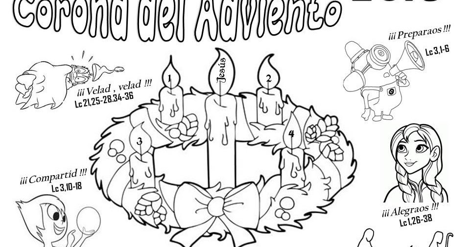 contemporneo adviento para colorear catlico friso dibujos para