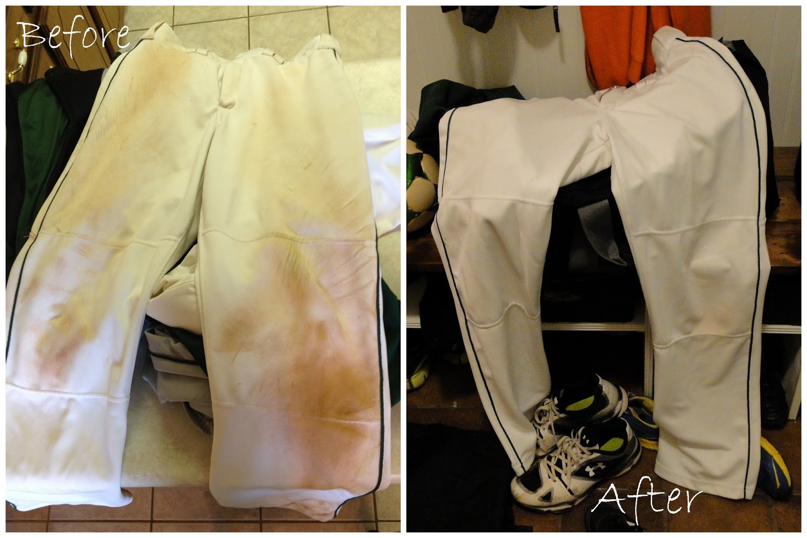 How I clean baseball pants!