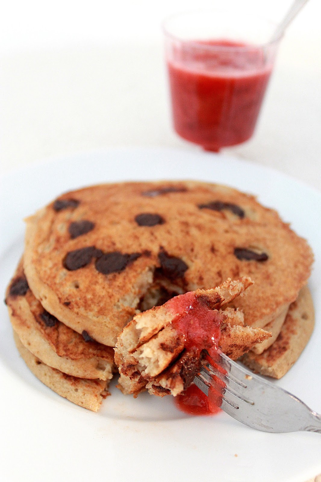 Manju's Eating Delights Oatmeal Banana n Chocolate chip Pancakes with