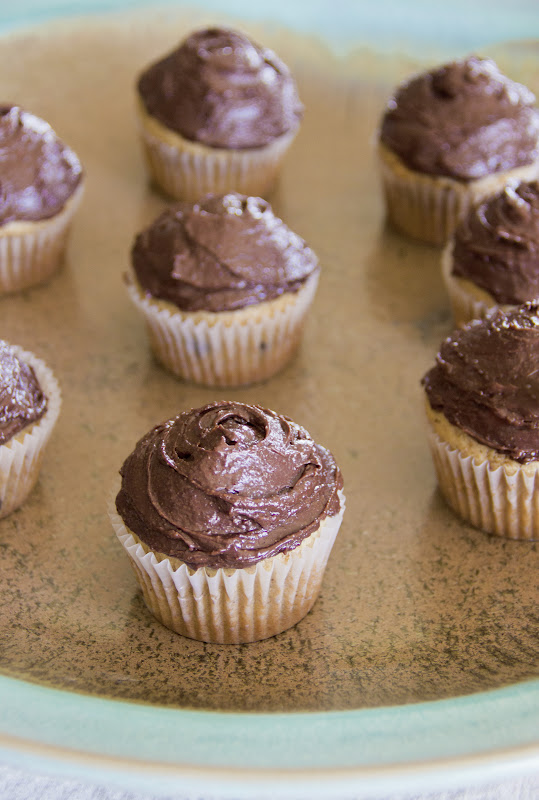 Chocolate Chip Cookie Cupcakes with Chocolate Frosting