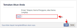 dikarenakan lupa kata sandi atau password Cara Membuka Facebook Karena Lupa Pasword, ID atau Email