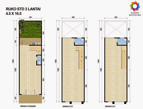 Desain Ruko Minimalis 3 Lantai Sebagai Tempat Usaha Dan Hunian