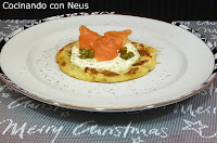 Blinis de salmón ahumado