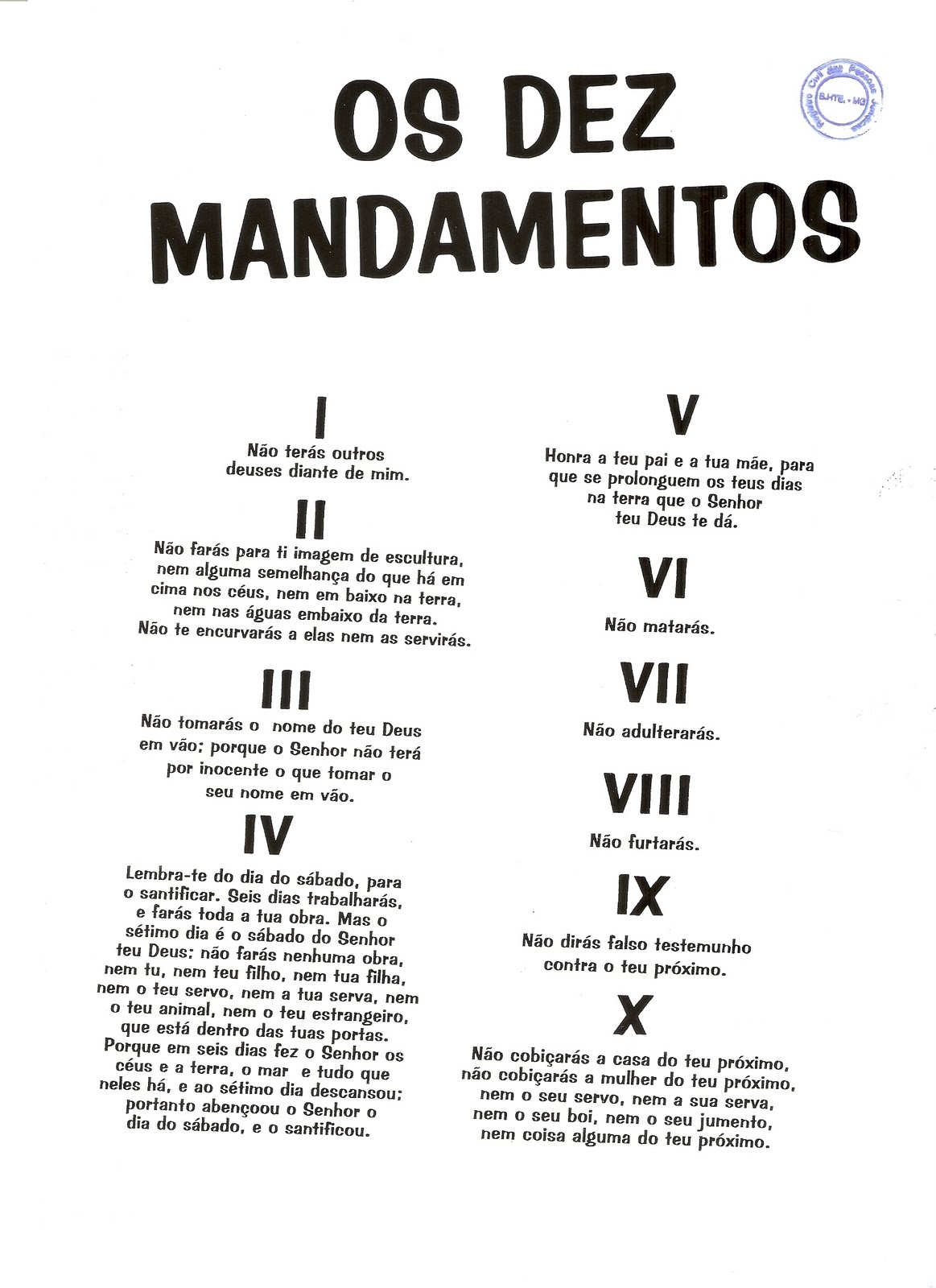 Escolinha Bíblica da Garotada Para colorir Moises e os Dez mandamentos