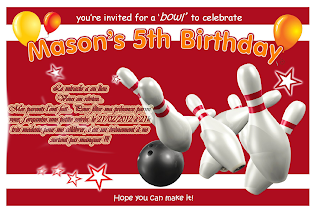 Carte d'anniversaire bowling a imprimer