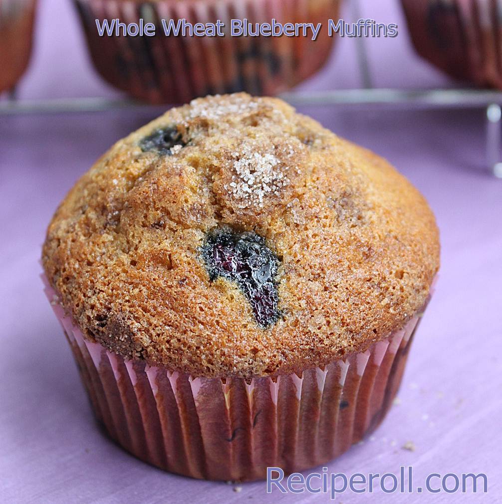 Whole Wheat Blueberry Muffins