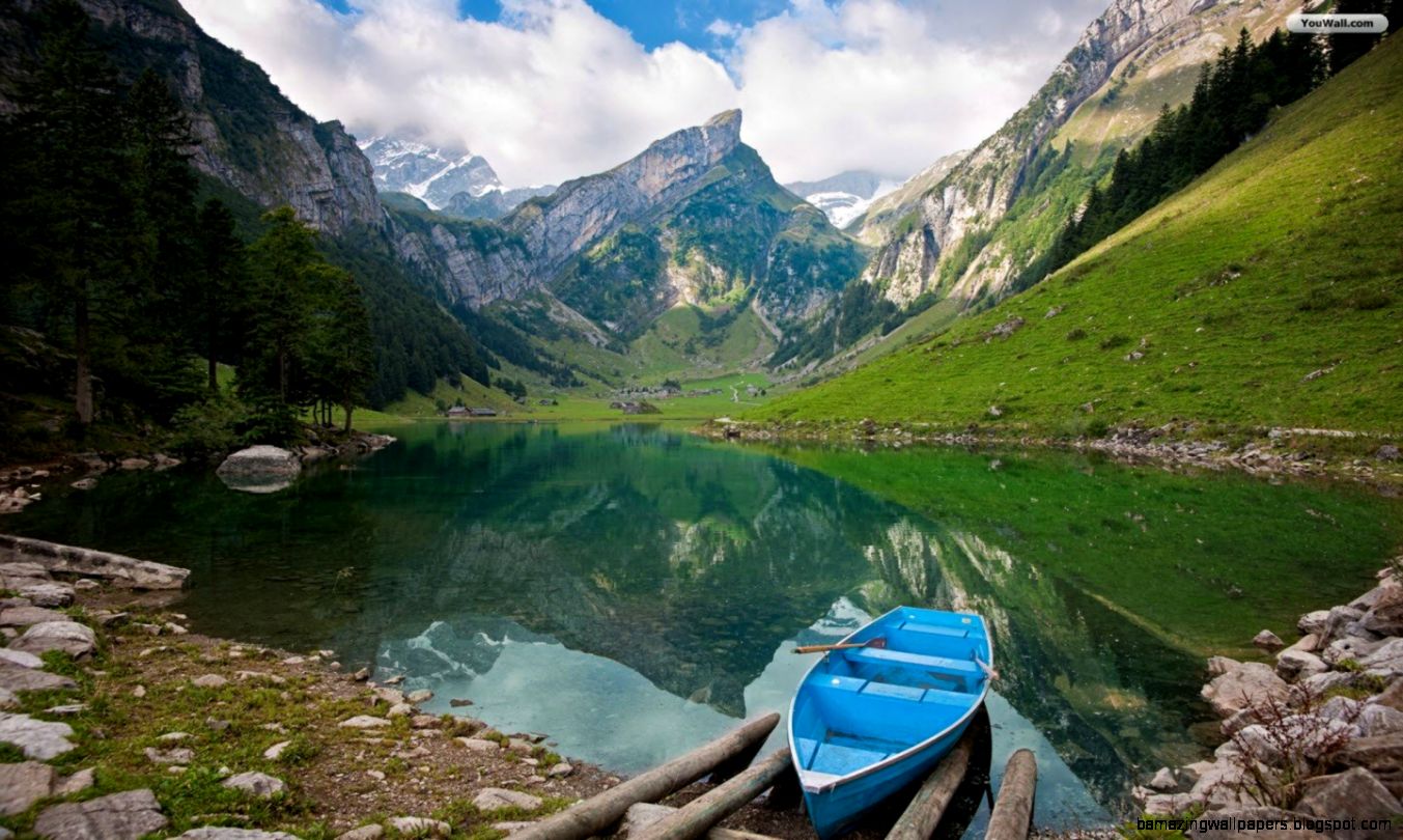 YouWall Boat on the Lake Wallpaper wallpaperwallpapersfree YouWall Boat on the Lake Wallpaper wallpaperwallpapersfree