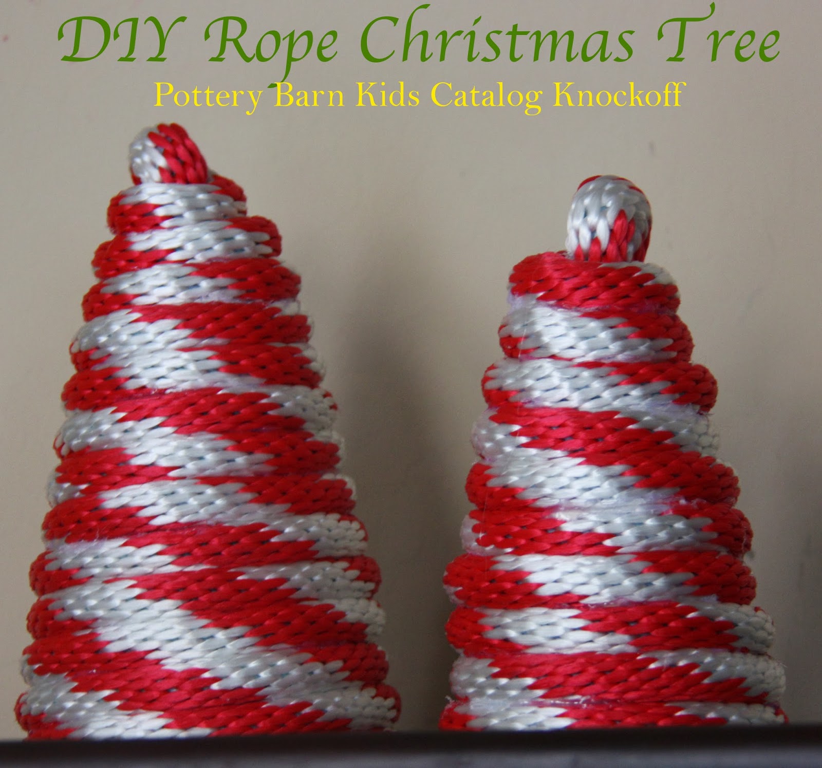 Diy Rope Christmas Tree Pottery Barn Kids Catalog Knockoff The