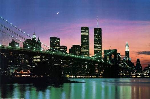 new york city at night. new york city at night. headed