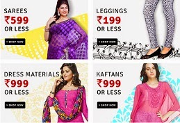 Women’s Clothing Value Store: Kurta Rs.499 & less | Leggings Rs.199 & less | Dress Materials Rs.999 & less | Inner Wear Rs.99 or less @ Flipkart