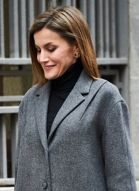 Queen Letizia of Spain attends a Working meeting of the Spanish Association Against Cancer (AECC) at AECC headquarters in Madrid