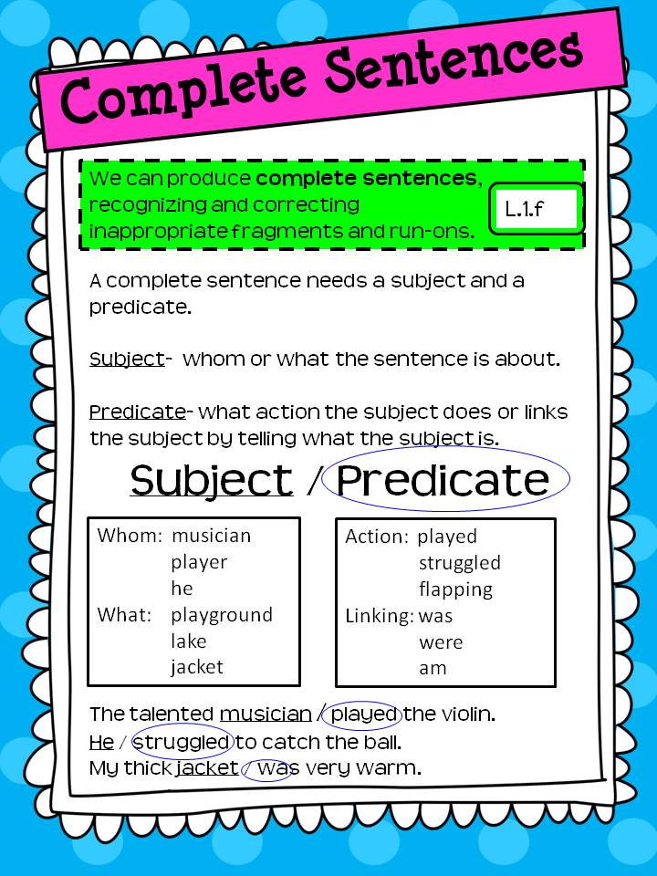 Teaching 2nd Graders To Write Complete Sentences - 1000 ideas about