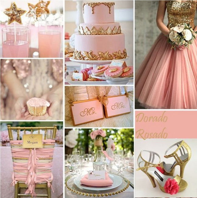 Decoração Dourado, branco e rosa 1