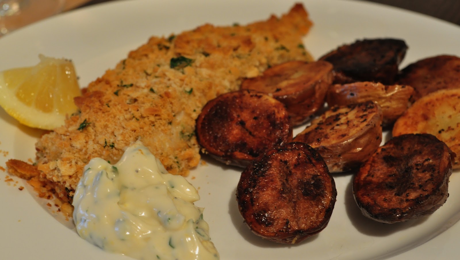 My Tiny Oven Baked Tilapia with Crunchy Lemon Topping