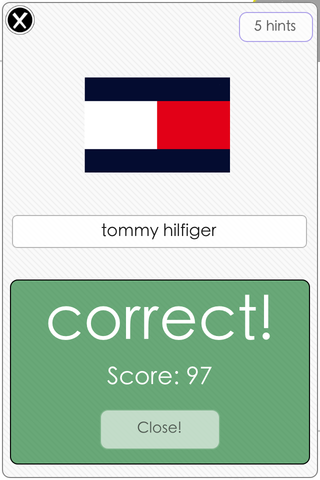 Logos Quiz iPad Game tommy hilfiger
