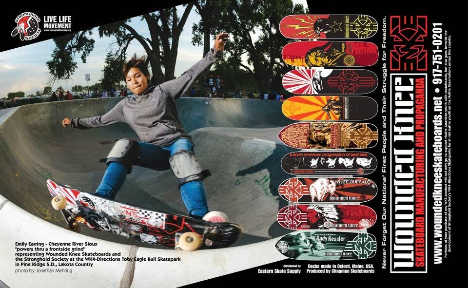 Girl is NOT a 4 Letter Word: Emily Earring For Wounded Knee Skateboards.