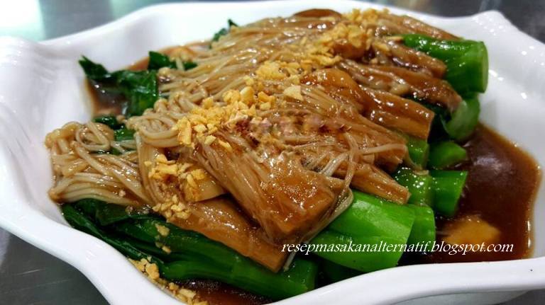 Resep Baby Kailan Bawang Putih Jamur Saus Tiram Resep Baby Kailan Bawang Putih Jamur Saus Tiram
