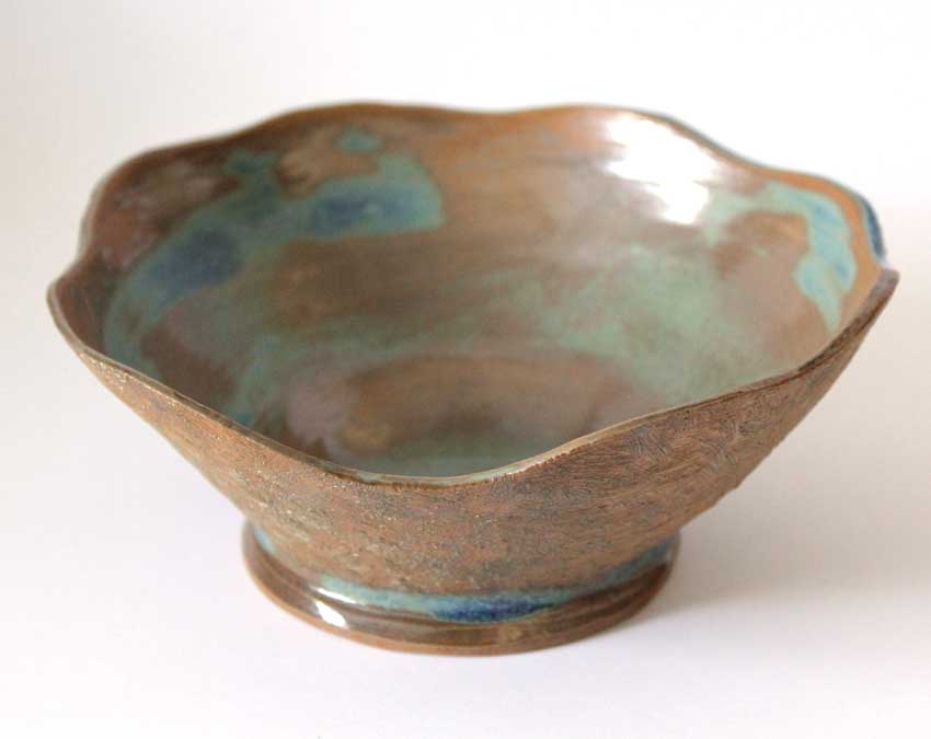 It's About Art and Design Wavy Textured Pottery Bowl