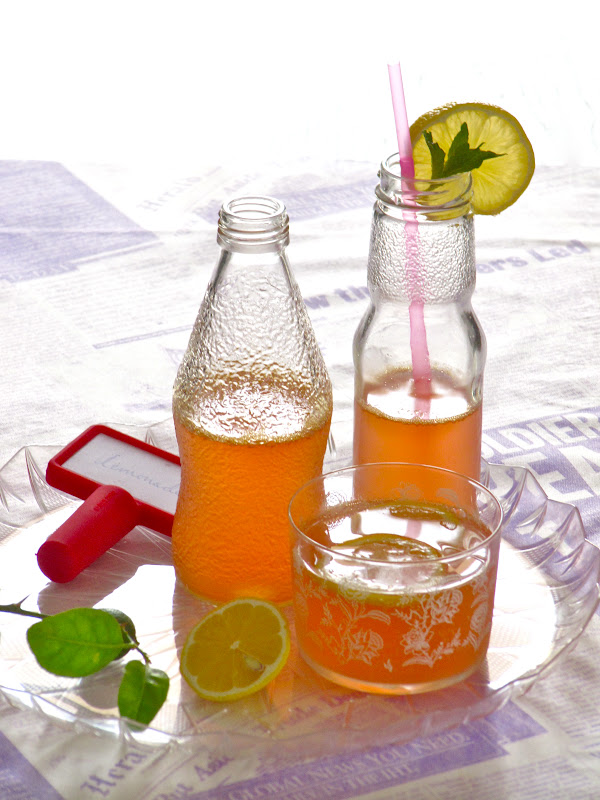 Plateful Sparkling Apple Lemonade—pretty pink summer cooler