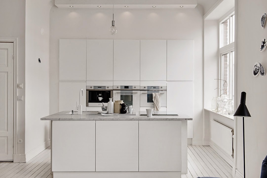 Scandinavian interior design, Scandinavian white kitchen, aloveforgrey blog