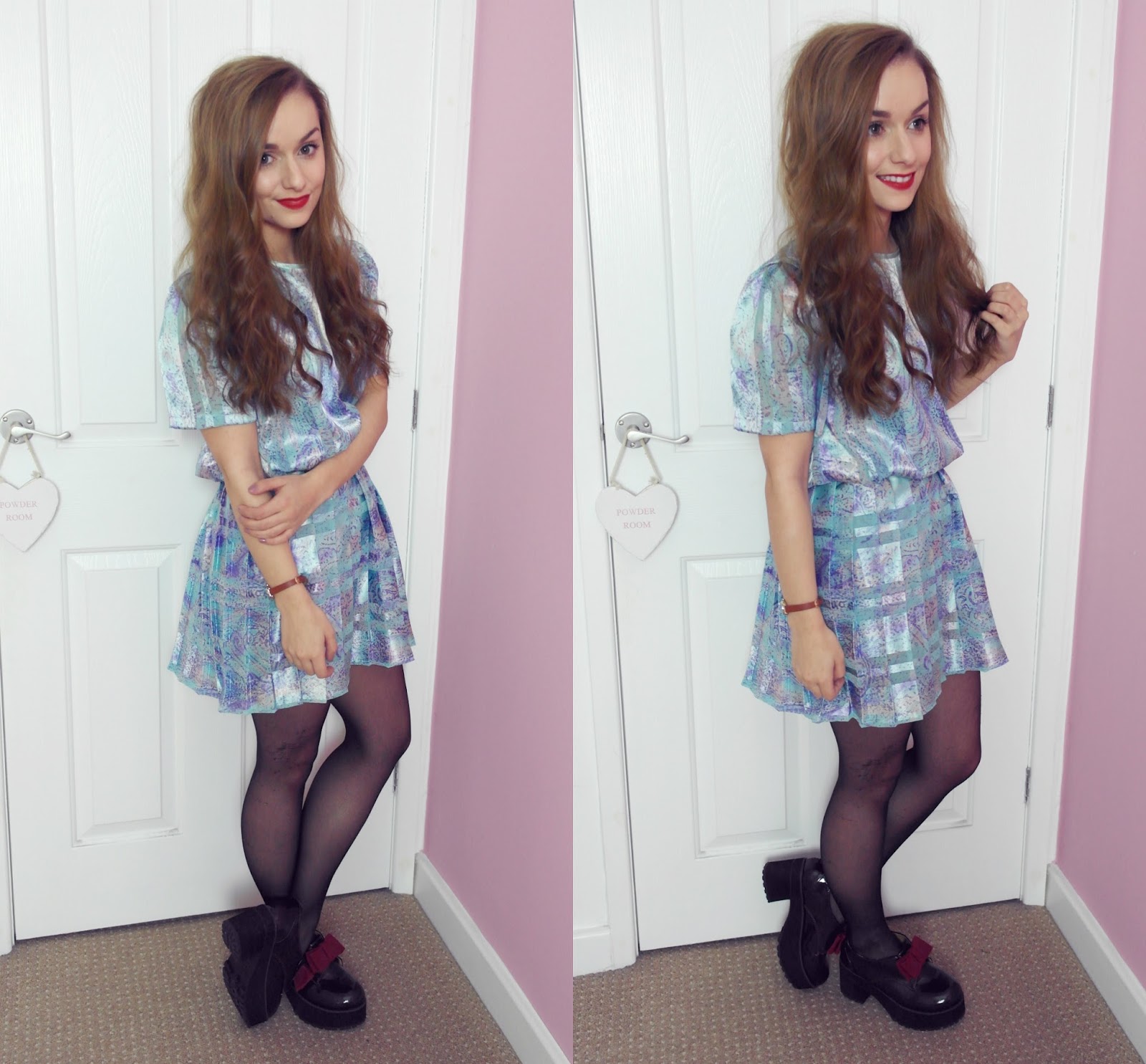 OOTD Vintage Pastel Dress Thumbelina Lillie