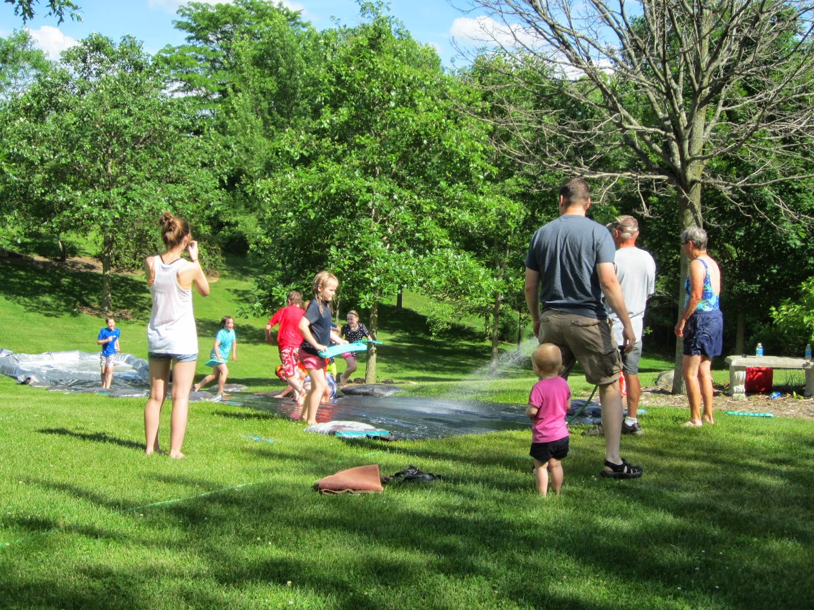 Raising Young Ones Best homemade slipnslide EVER 2014