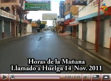 Horas de La Mañana Llamado a Huelga (Negocios Cerrados)