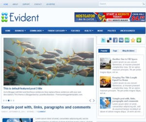 Evident Blogger Template