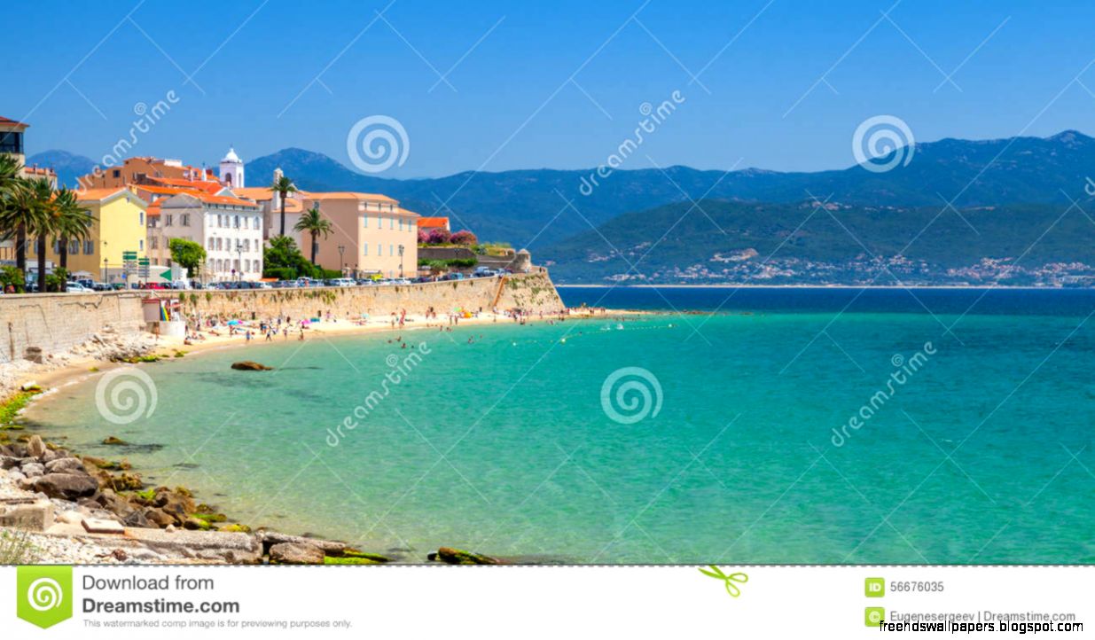 Ajaccio Cityscape Corsica Island France Beach Stock Photo Ajaccio Cityscape Corsica Island France Beach Stock Photo