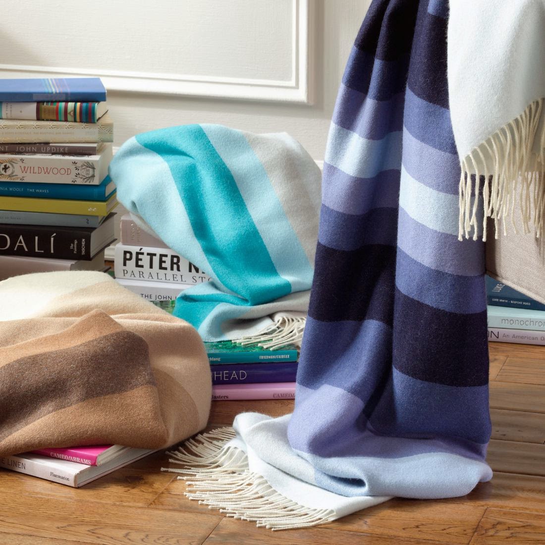 Colorful Striped Baby Alpaca Throw Blankets Matouk Salinas Sheet Envy