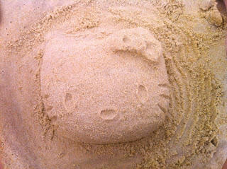 Hello Kitty Sand Sculpture at the beach