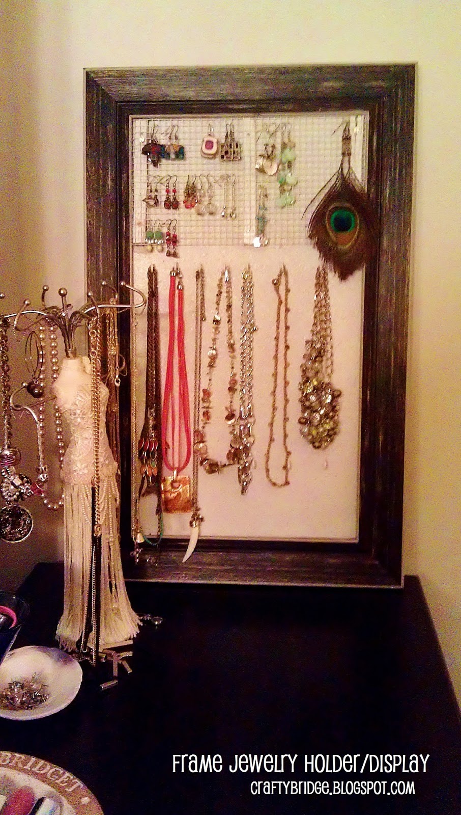 CraftyBridge Frame Jewelry Holder/ Display
