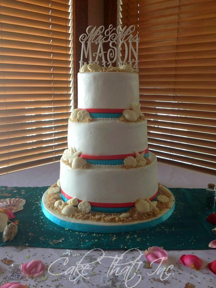 Cake That Inc Beach Themed Wedding Cake