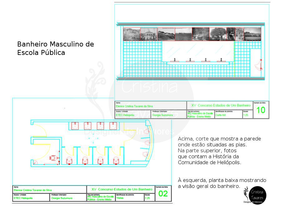 Cristina Tavares Banheiro Público Masculino Planta e Corte -> Banheiro Feminino E Masculino Planta Cristina Tavares Banheiro Público Masculino Planta e Corte -> Banheiro Feminino E Masculino Planta